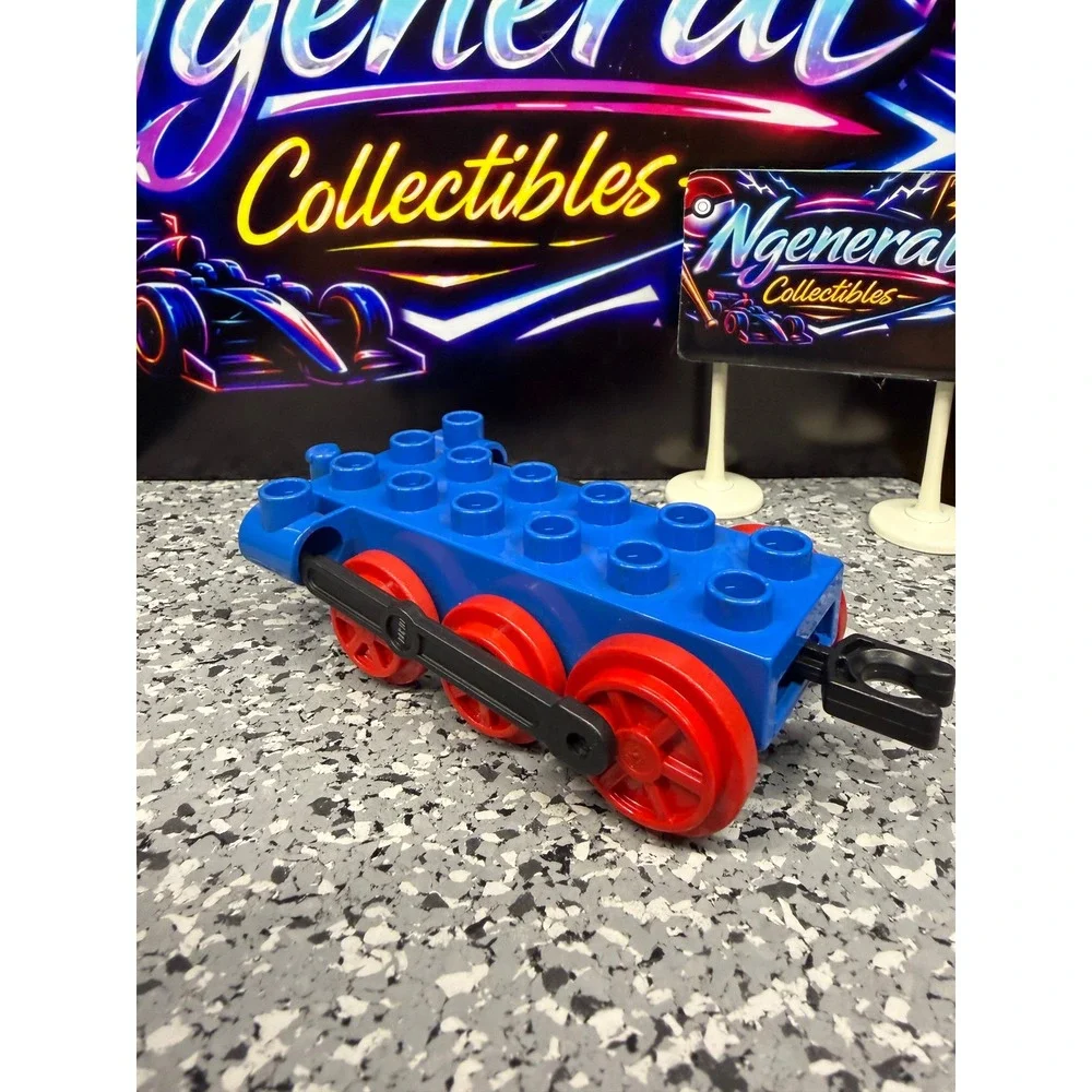 LEGO Duplo Blue Train Engine Base 6 Red Wheels 2x6 Stud Locomotive Chassis Piece